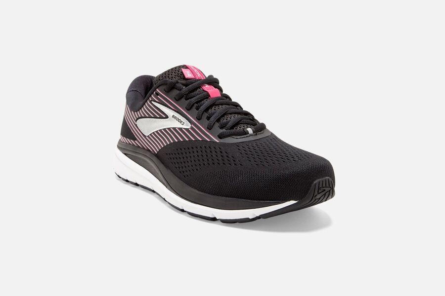 Brooks Israel Addiction 14 Road Running Shoes Womens - Black/Pink/Silver - VHZ-973152